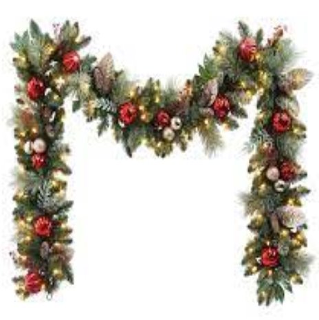 9ft (2.7m) Decorated Garland with 90 LED Lights | Costco UK